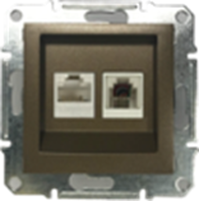 Slika DOUBLE RJ45 CAT.6 UTP + RJ11 BRONZE