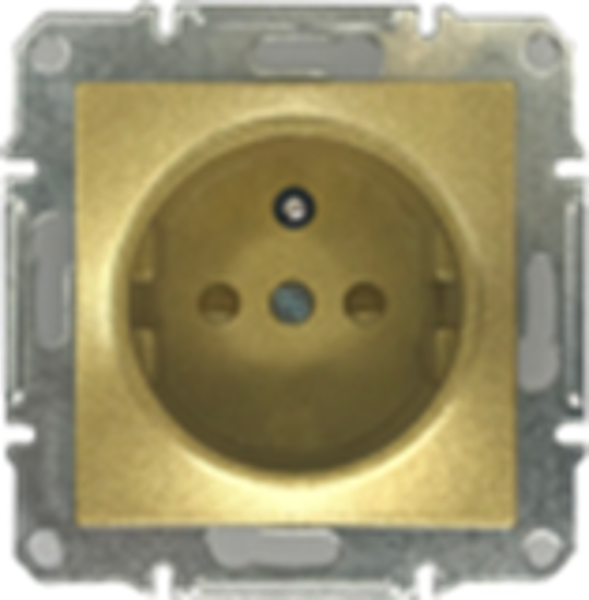Slika SCHUKO SINGLE SOCKET 2P+E (p-earth) GOLD