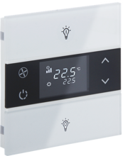 Picture of Rosa Crystal Thermostat 1F White Status Icon