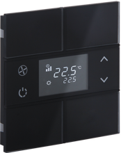 Picture of Rosa Crystal Thermostat 2F Black Status No Icon