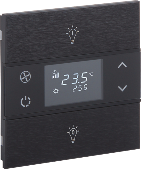 Slika Rosa Metal Thermostat 1F Anthracite Status Icon