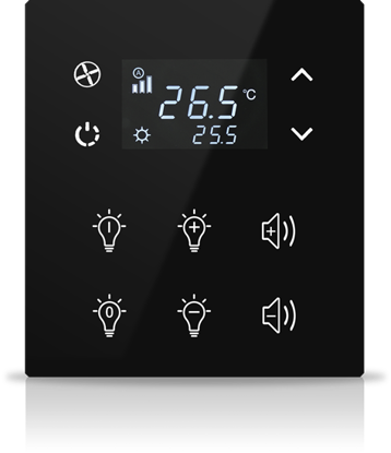 Picture of MONA 6 BUTTON THERMOSTAT BLACK