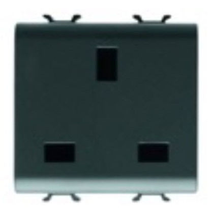 Picture of S. OUTLET 2M 2P+E 13A UK ANTHRACITE