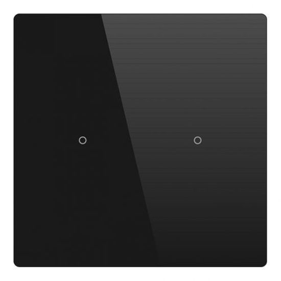 Slika Cubik-SQ2 black Basic push-button 2 areas - Temp and humidity sensor
