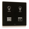 Picture of Cubik-SQ4 black Design push-button 4 areas - Temp and humidity sensor