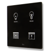 Picture of Cubik-SQ4 black Basic push-button 4 areas - Temp and humidity sensor