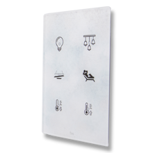 Picture of Cubik-V6 white Design push-button 6 areas - Temp and humidity sensor