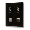 Picture of Cubik-SQ4 black Design push-button 4 areas - Temp and humidity sensor