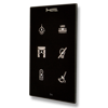 Slika Cubik-V6 black Design push-button 6 areas - Temp and humidity sensor