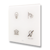 Picture of Cubik-SQ4 white Design push-button 4 areas - Temp and humidity sensor