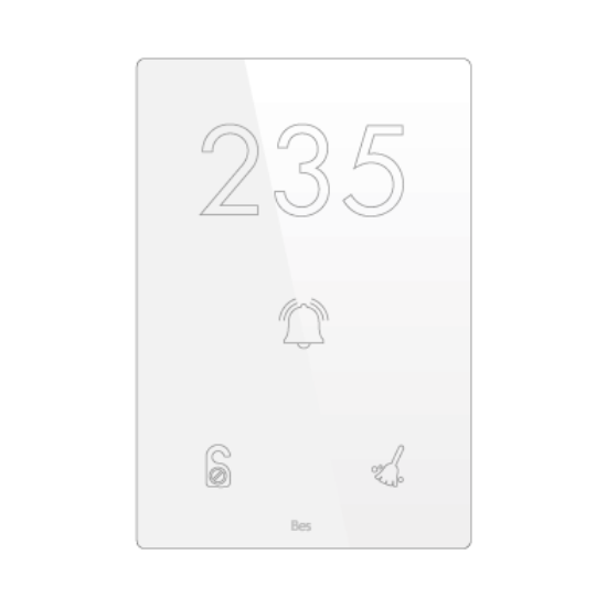 Slika Vertical touch panel - Hotel door - DND/MUR - Design white