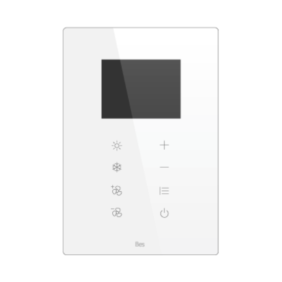 Picture of Vertical touch panel thermostat - 2.8” Integrated screen - Basic white