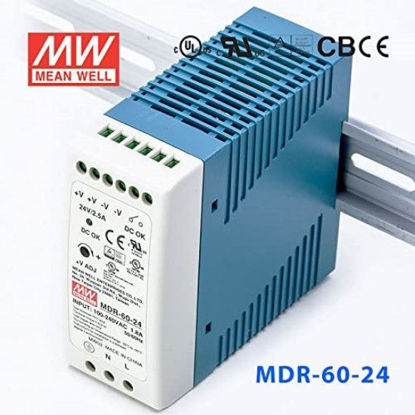 Picture of MEAN WELL 24Vdc 2.5A Power Supply (DIN-Rail)