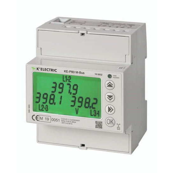 Picture of Digital meter KE-P80, MID, 3ph. power 80A / MOD-Bus interface