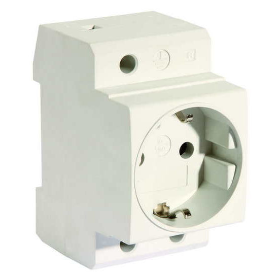 Slika 230V socket for DIN rail gray