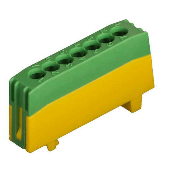Picture of PE terminal block, PE7-F2, yellow-green
