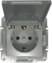 Slika SCHUKO SINGLE SOCKET 2P+E (s-earth) LID NATURAL