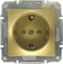 Slika SCHUKO SINGLE SOCKET 2P+E (s-earth) SHUTTERS GOLD