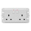 Slika TWIN SWITCHED SOCKET BRITISH STAN.2P+E 13A PEARL WHITE