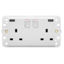 Slika TWIN SWITCHED SOCKET 13A WITH USB WHITE